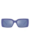 Tory Burch 51mm Rectangular Sunglasses In Light Blue