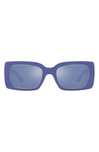 Tory Burch 51mm Rectangular Sunglasses In Light Blue