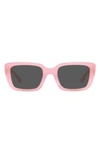 Tory Burch 51mm Rectangular Sunglasses In Trans Pink