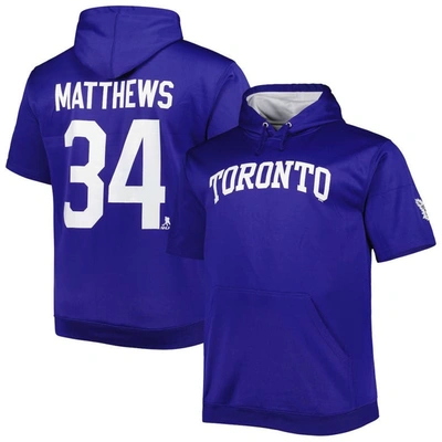 Fanatics Men's  Auston Matthews Blue Toronto Maple Leafs Big And Tall Name And Number Pullover Hoodie