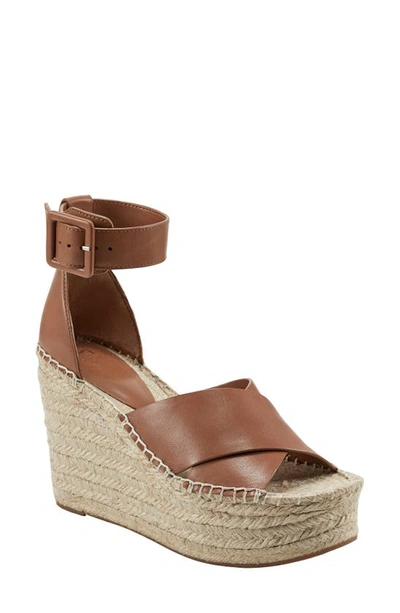 Marc Fisher Ltd Able Platform Wedge Sandal In Brown