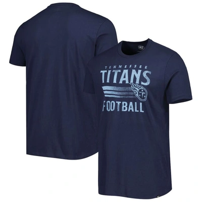 47 ' Navy Tennessee Titans Wordmark Rider Franklin T-shirt