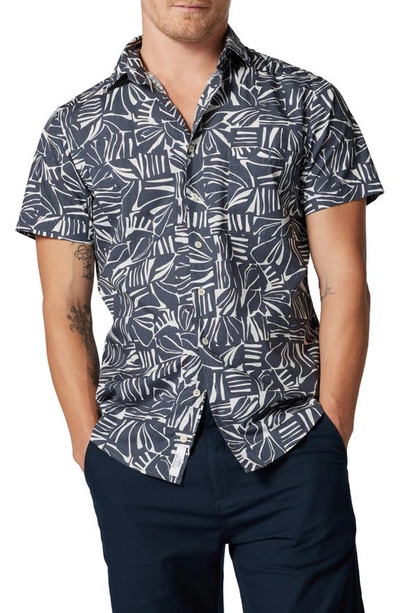 Rodd & Gunn Webber Street Short Sleeve Button-up Shirt In Indigo