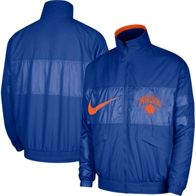 Nike Blue New York Knicks Courtside Versus Capsule Full-zip Jacket