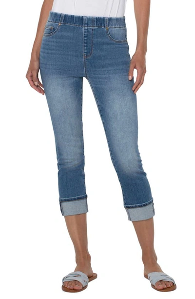 Liverpool Los Angeles Chloe Wide Cuff Pull-on Crop Skinny Jeans In Brinkley