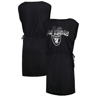 G-iii 4her By Carl Banks Black Las Vegas Raiders G.o.a.t. Swimsuit Cover-up