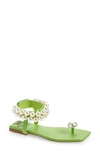Jeffrey Campbell Chateau Embellished Sandal In Green