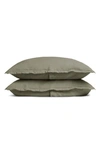 Parachute Set Of 2 Linen Shams In Moss