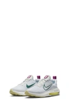 Nike Kids' Air Zoom Arcadia 2 Running Shoe In White/ Fuchsia/ Grey/ Teal