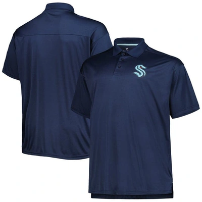 Profile Men's Deep Sea Blue Seattle Kraken Big And Tall Team Color Polo Shirt