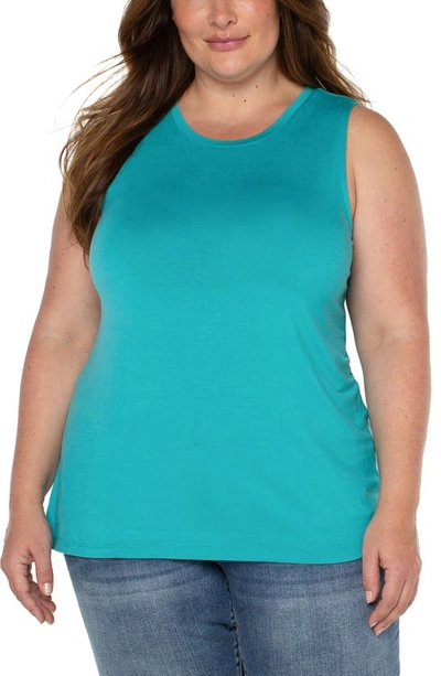 Liverpool Scoop Neck Jersey Tank In Baltic