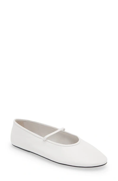 Jeffrey Campbell Dancerina Mary Jane Ballet Flat In White