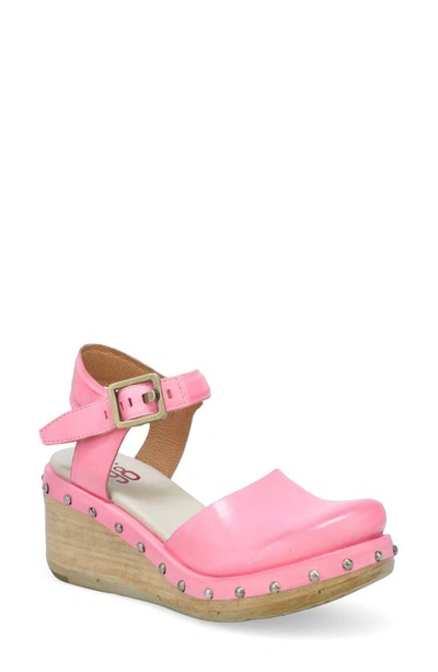 As98 Pietro Studded Wedge Pump In Pink