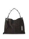 Vince Camuto Open Leather Hobo Bag In Dark Brown
