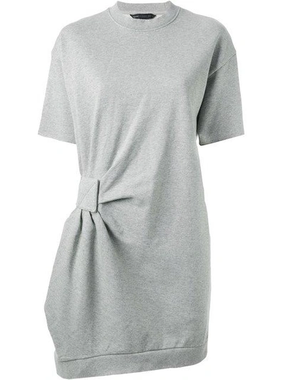 Marc By Marc Jacobs Gathered Detail Sweatshirt Dress In Grey