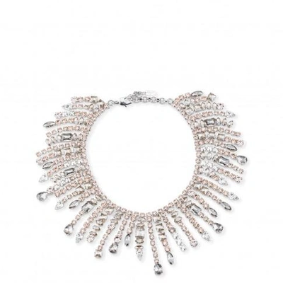 Giuseppe Zanotti - Rose Crystal Necklace Carrie Crystal In Silver