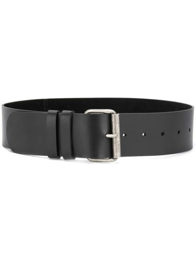 Aspesi Buckled Belt In Black