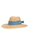 Vince Camuto Lala Tie Band Panama Hat In Denim