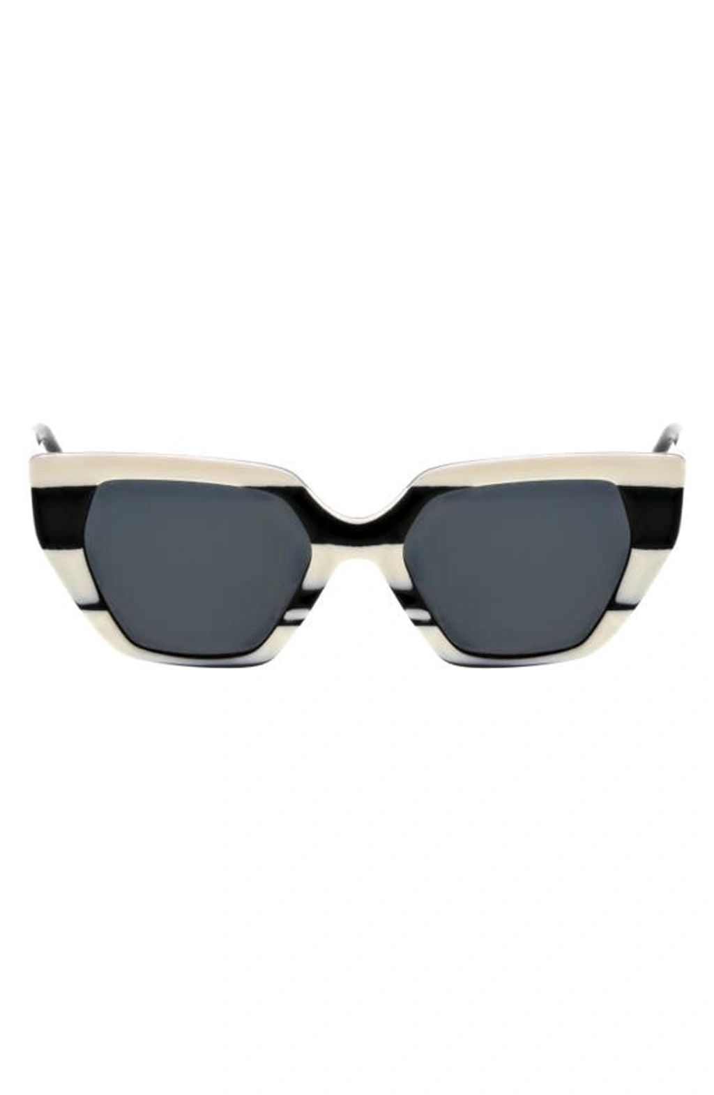 Oscar De La Renta 51mm Square Cat Eye Sunglasses In Black  display picture 1