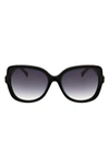 Oscar De La Renta 54mm Butterfly Sunglasses In Black