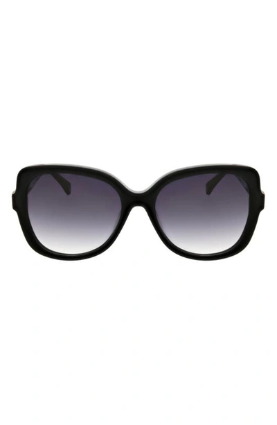 Oscar De La Renta 54mm Butterfly Sunglasses In Black