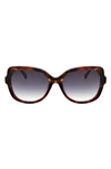 Oscar De La Renta 54mm Butterfly Sunglasses In Blue Demi