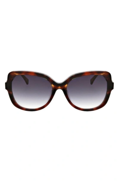 Oscar De La Renta 54mm Butterfly Sunglasses In Blue Demi