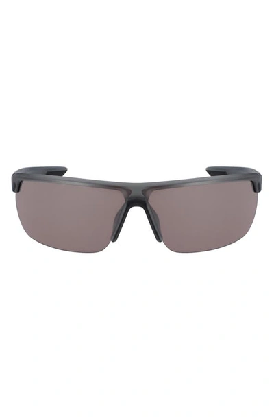 Nike Tempest 71mm Rectangle Sunglasses In Mt Dk Gry/ Wlf Gry/ Road Tint