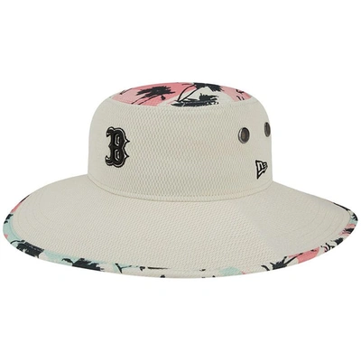 New Era Men's  Natural Boston Red Sox Retro Beachin' Bucket Hat