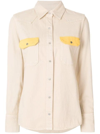 Calvin Klein Jeans Est.1978 Bright Pockets Shirt In Neutrals
