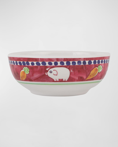 Vietri Melamine Campagna Porco Olive Oil Bowl In Open Misce