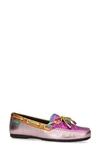 Kurt Geiger Leather Eagle Moccasin In Pink Multi