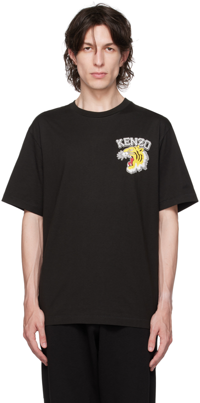 Kenzo Tiger Varsity Jungle T-shirt Black Mens In Nero