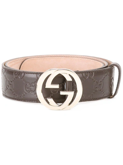 Gucci Signature Belt In Brown