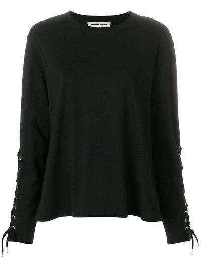 Mcq By Alexander Mcqueen Lace-up Detail Sweatshirt In Black