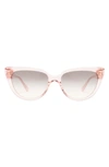 Kate Spade 53mm Alijah Cat Eye Sunglasses In Pink/ Grey Fuschia