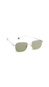 Ahlem Blanche Sunglasses In White Gold/grey