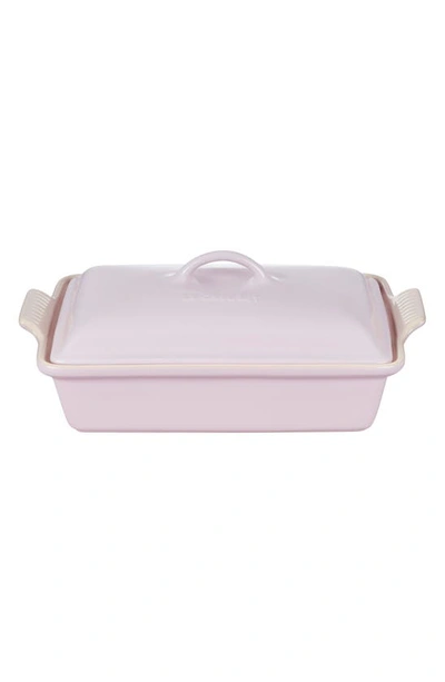 Le Creuset 4-quart Heritage Stoneware Covered Rectangular Casserole In Shallot