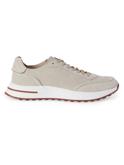 Loro Piana Men's Week-end Walk Suede Sneakers In Classic Beige