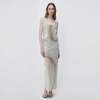 Jonathan Simkhai Serene Marble Print Sequin Dress In Seafoam Marble Print