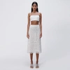 Simkhai Sally Crochet Midi Skirt In White