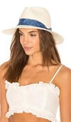 Ale By Alessandra Luca Hat In Ivory & Blue