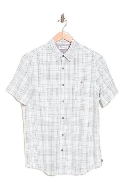 Union Gingham Print Tech Short Sleeve Shirt In Mineral