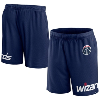 Fanatics Branded Navy Washington Wizards Free Throw Mesh Shorts