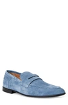 Bruno Magli Lastra Penny Loafer In Light Blue Suede