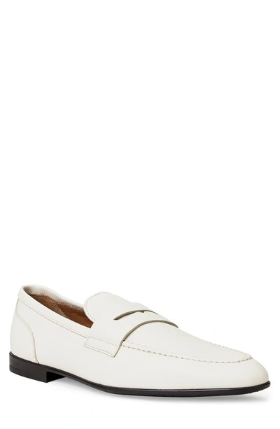 Bruno Magli Lastra Penny Loafer In Off White