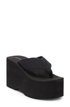 Jeffrey Campbell Wavin Platform Flip Flop In Black