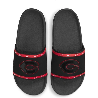 Nike Cincinnati Reds Team Off-court Slide Sandals In Black