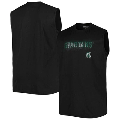 Profile Men's Black Michigan State Spartans Big And Tall Tank Top
