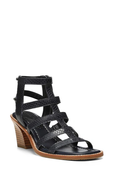 Donald Pliner Jenessa Block Heel Gladiator Sandal In Navy